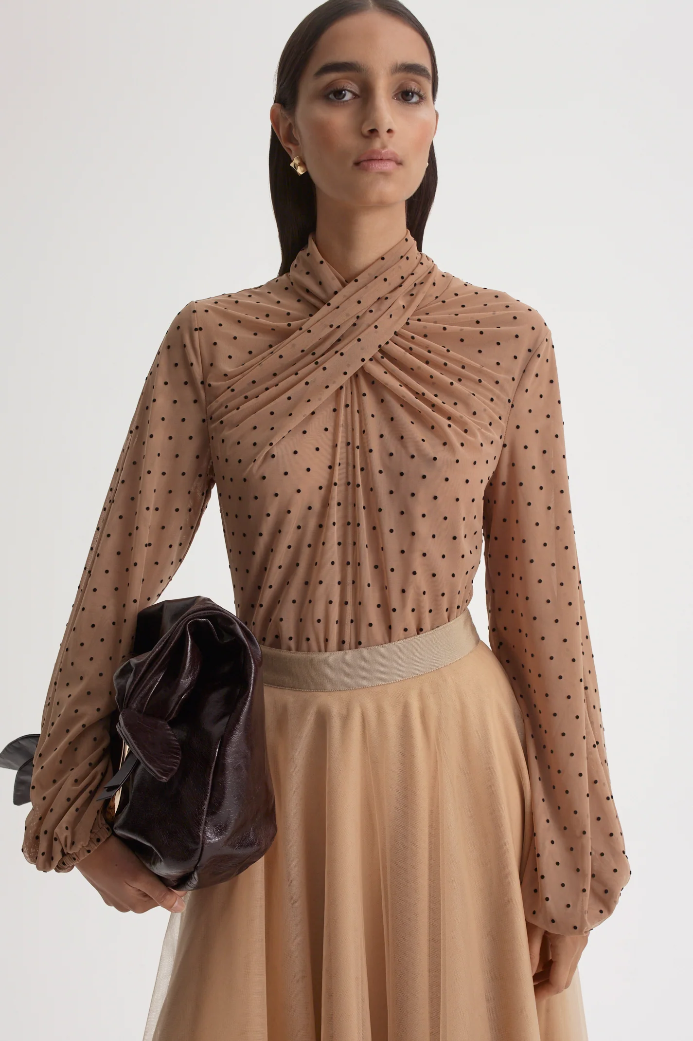 VELVET SPOT TURBAN TOP - Image 6
