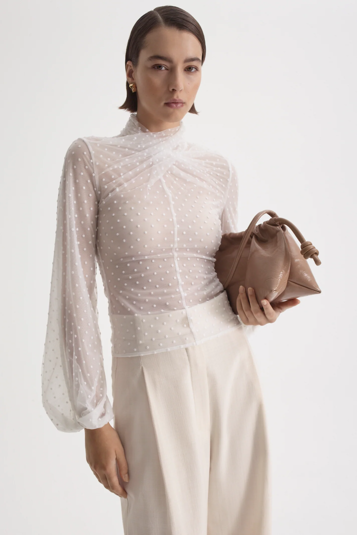 VELVET SPOT TURBAN TOP - Image 3