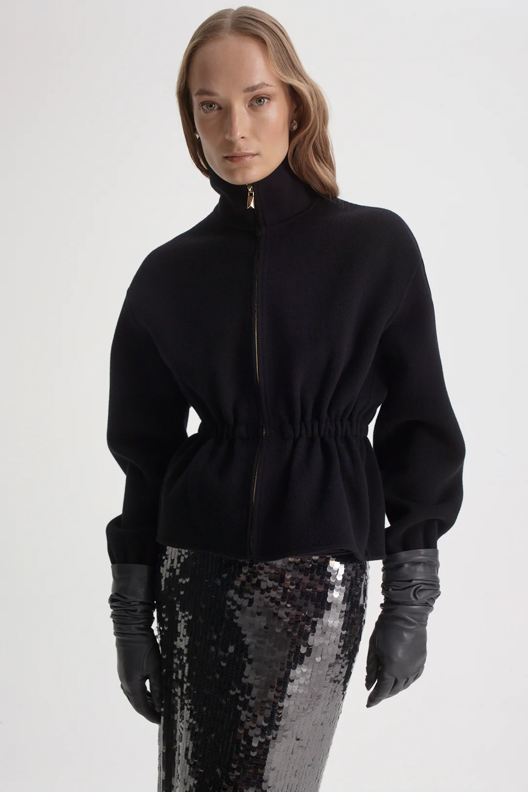 WOOL FUNNEL NECK JACKET - Image 4