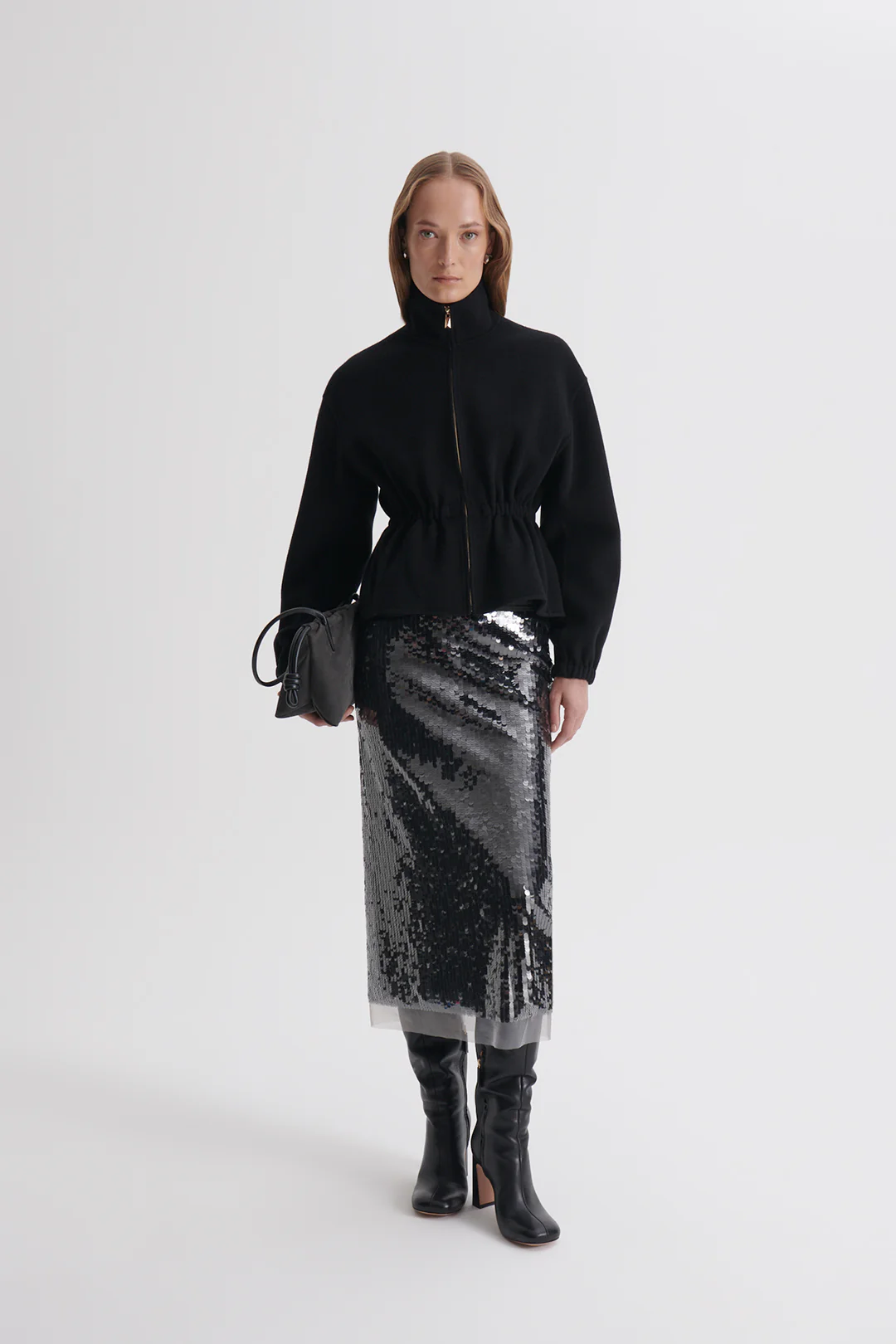 WOOL FUNNEL NECK JACKET - Image 5