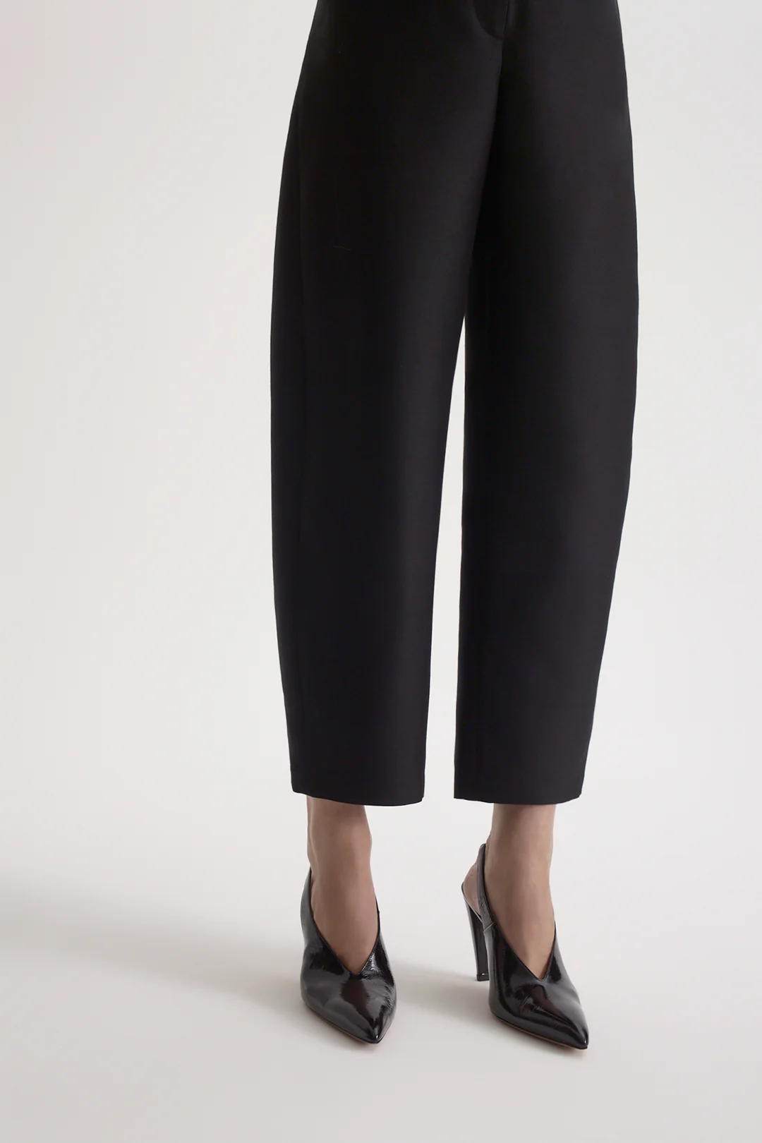 WOOL SILK BARREL LEG TROUSER - Image 8