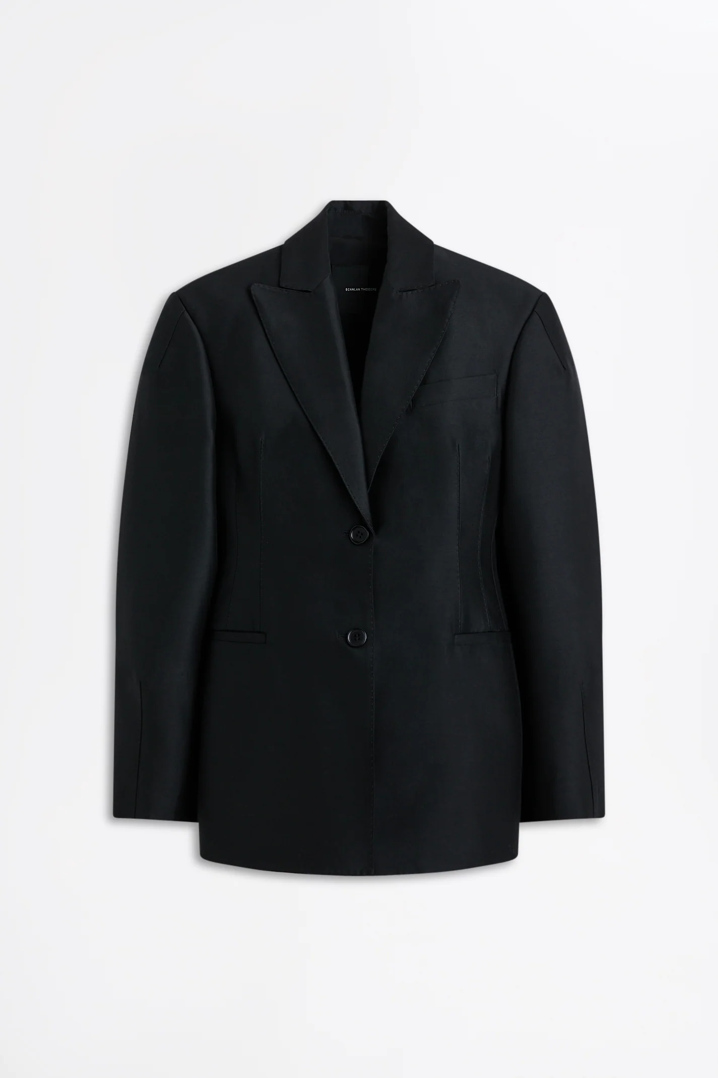 WOOL SILK CURVED WAIST JACKET - Image 2