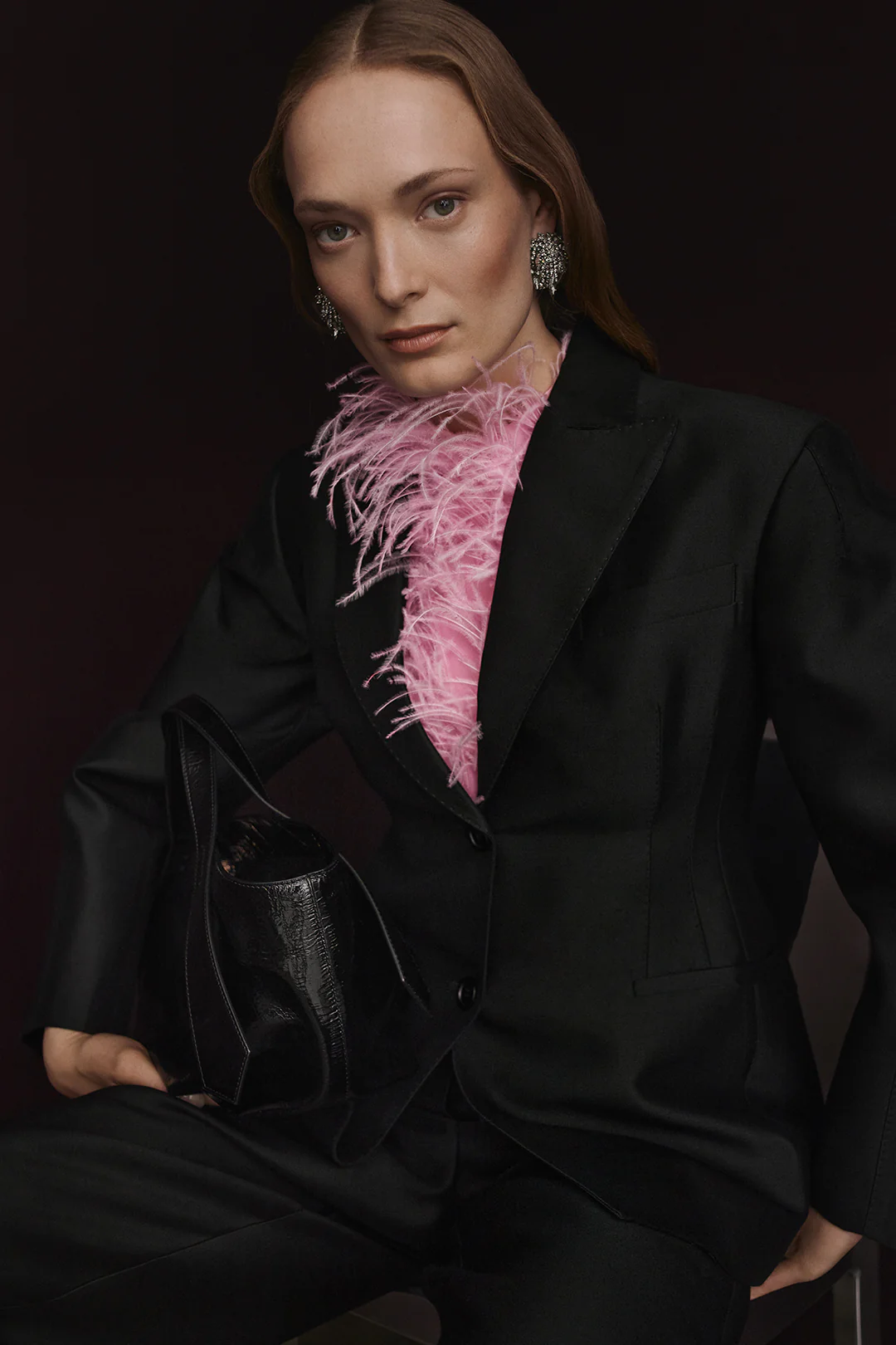 WOOL SILK CURVED WAIST JACKET - Image 3