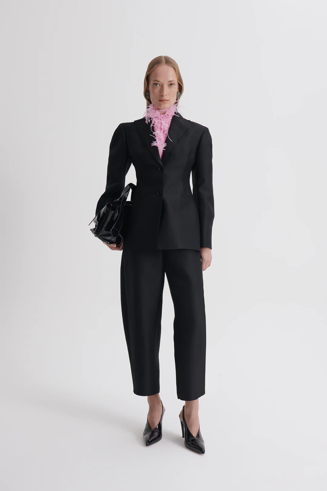 WOOL SILK CURVED WAIST JACKET - Image 5