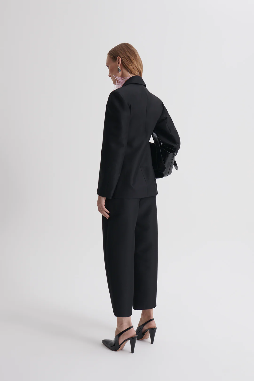 WOOL SILK CURVED WAIST JACKET - Image 7