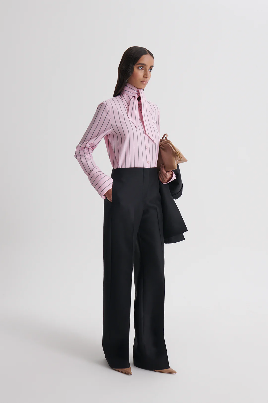 WOOL SILK TAILORED TROUSER - Image 4